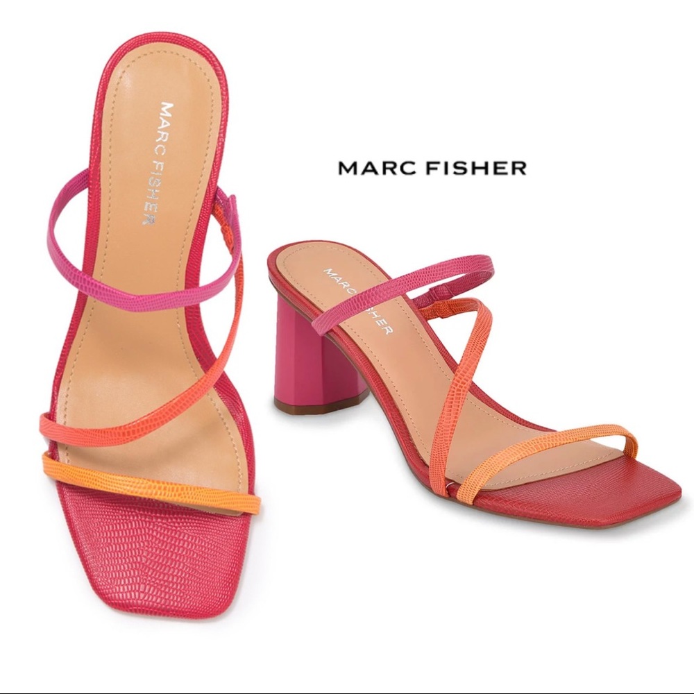 Marc Fisher Aliana strappy colorblock sandal - ELIGIBLE FOR $5 OFF !